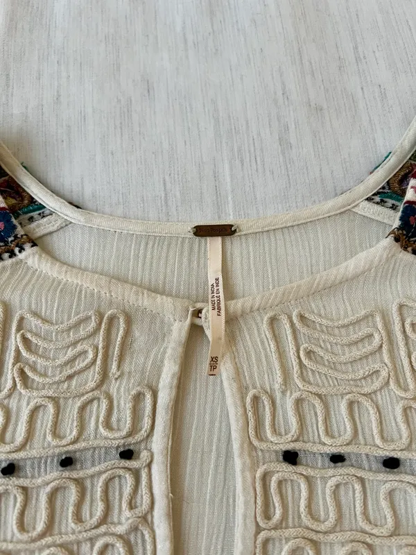 Free People Embroidered Blouse - Image 3