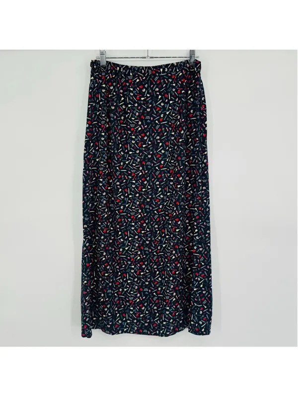 Vintage Christopher & Banks School Print Midi Skirt, Size 8, Teacher - Image 3