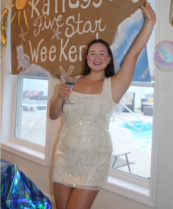 Super down sparkly white dress  - Image 2