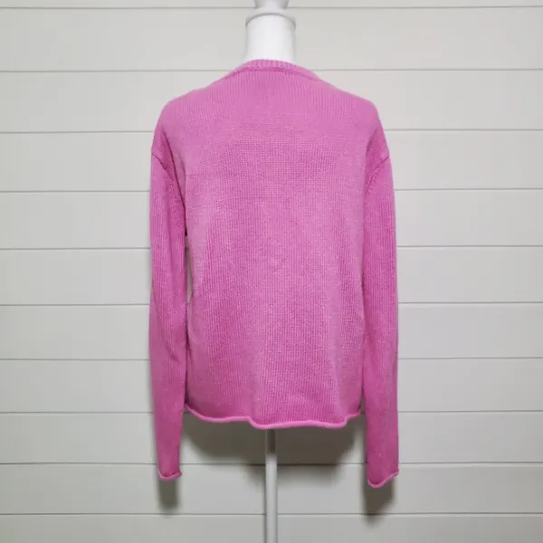 Lauren Ralph Lauren Light‎ Pink Cable Knit Pullover Sweater. Size: XL - Image 5