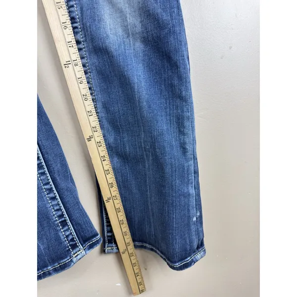 Rock Revival Jeans Womens 27 Effie Boot Cut Low Rise Rhinestone Flap Pockets - Image 12