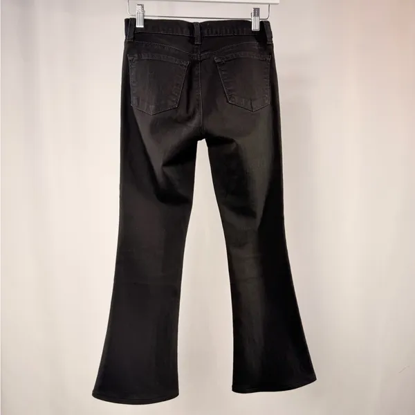 J‎ Brand Martini Skinny Flare Low Rise Jeans in Black Shadow Size 25 - Image 6