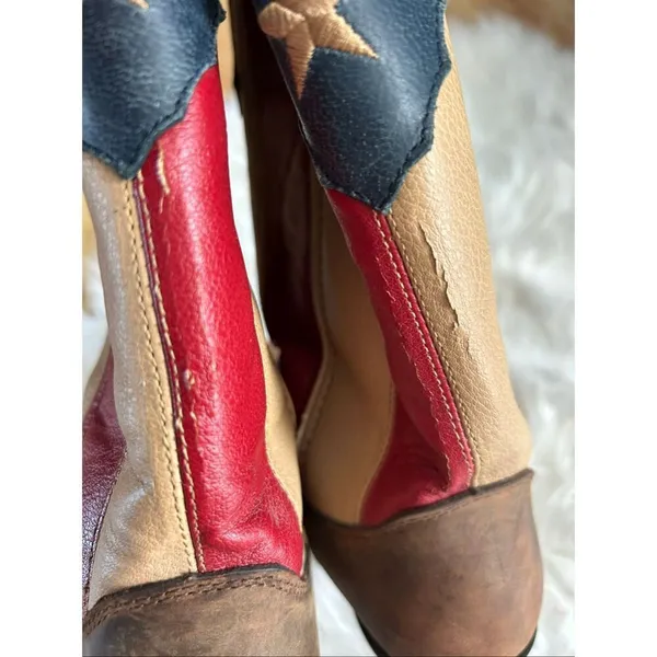 Durango Crush Cowboy Boots Women 8.5 USA Flag Patriot Western Rodeo Leather - Image 6