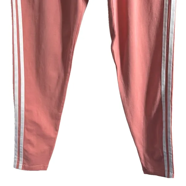 Adidas Pink High-Waist Leggings with Side Stripes - Image 3