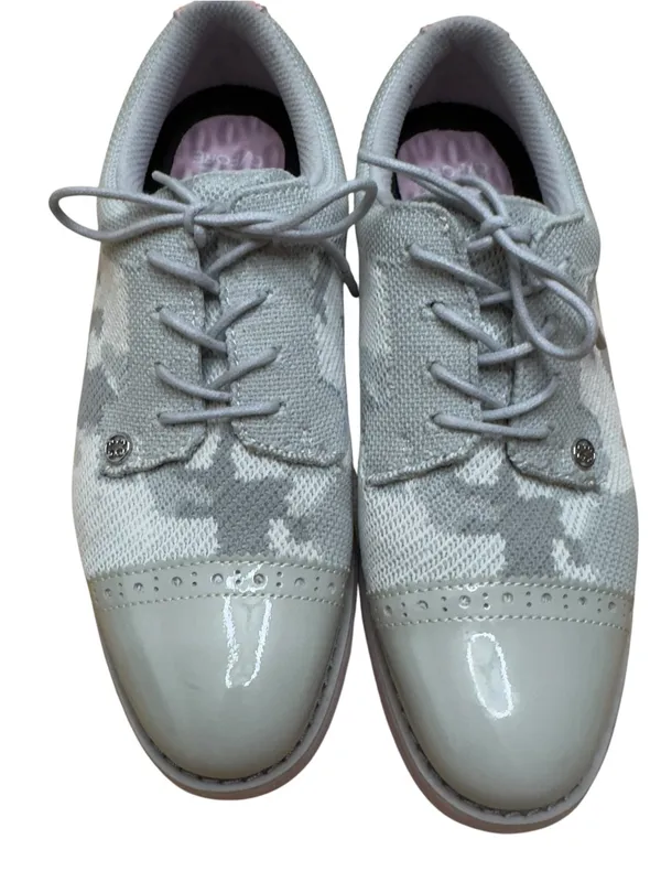 G/FORE Gallivanter Camo Knit Spikeless Golf Shoes Gray Pink Women’s US 8 EU39 - Image 4