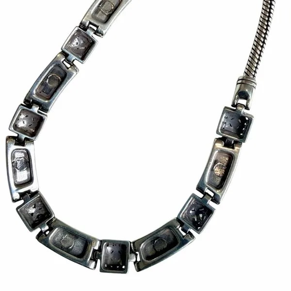 Brighton Tribeca Silver Tone Adjustable Choker Necklace Scroll Link Necklace - Image 6