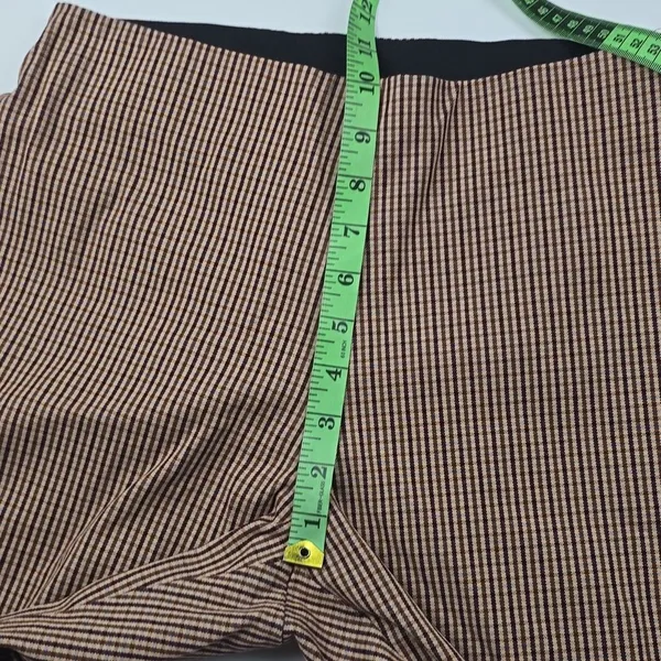 A New Day -1312 Bi-Stretch‎ Skinny Pants Houndstooth Tan Rust Women's size 8 - Image 8