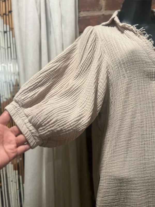 Aakaa Cotton Gauzy Tunic Dress - Image 4