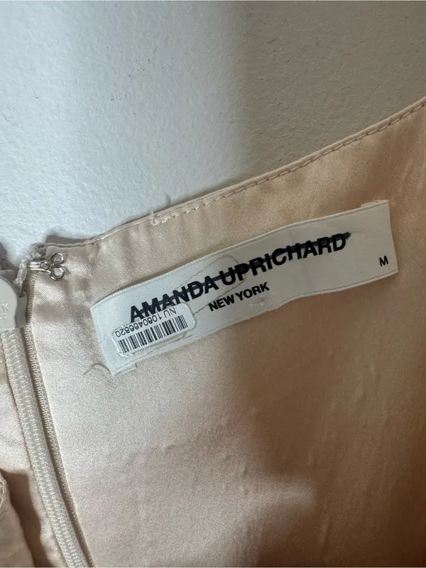 Amanda Uprichard Rosalia Tiered silk dress light pink blush medium - Image 6