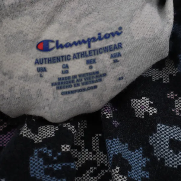 Champion Womens Pixelated Paisley Bike Shorts Black Purple Size L - Image 2