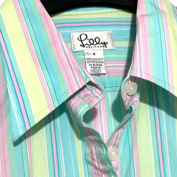 Lilly Pulitzer Vintage Fitted Button Down Top 4 - Image 3