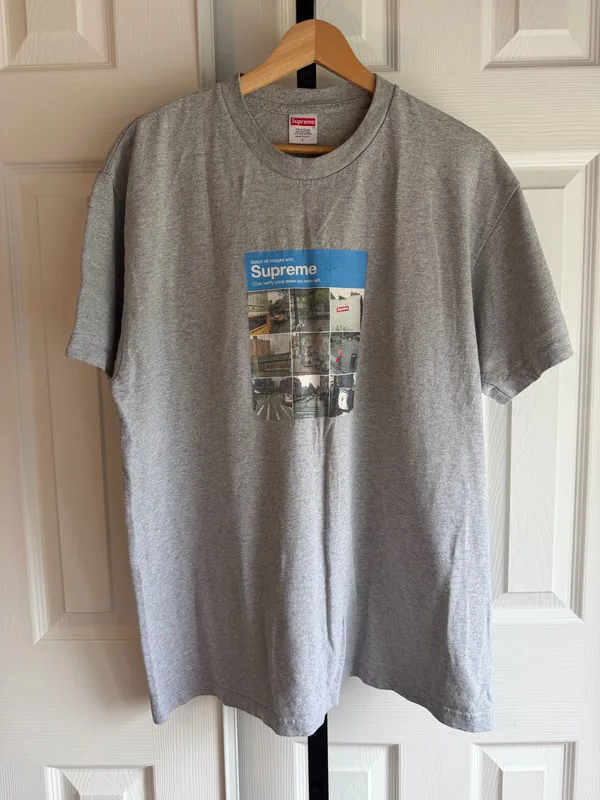 Supreme Verify Tee Heater Grey Men's Size: L 90% Cotton - Image 2