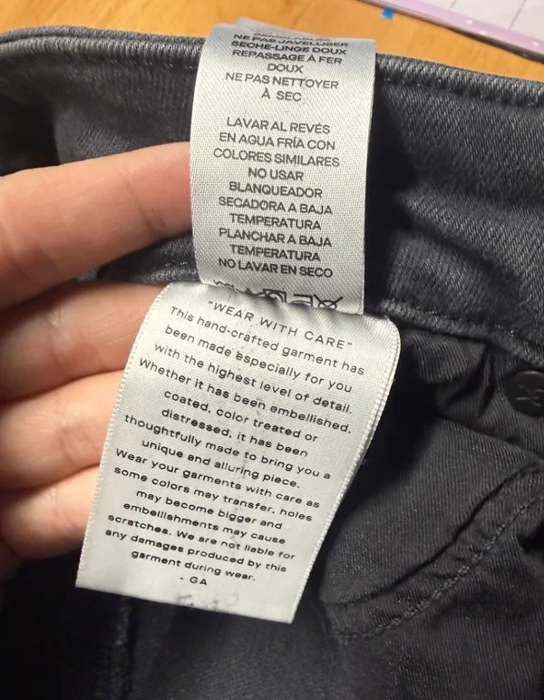 Good American Always Fits Black Distressed Skinny Jeans 6-12 - Image 12