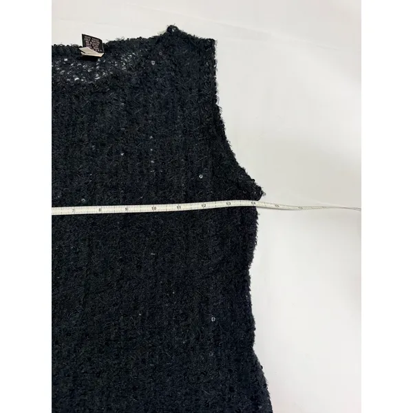 Only Hearts Helena Stuart Sequin Knit Sleeveless Top Black Small - Image 8