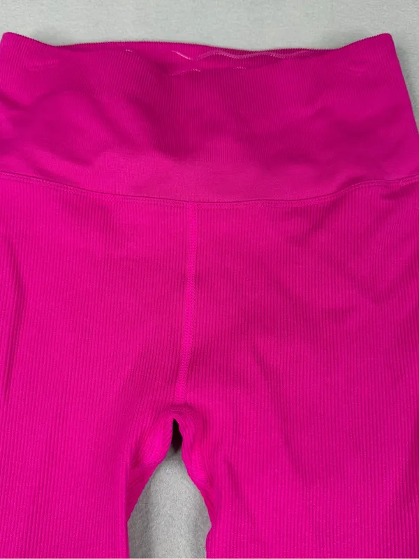 Spiritual Gangster Love Sculpt 7/8 Leggings XS S Magenta Ribbed NWT - Image 2