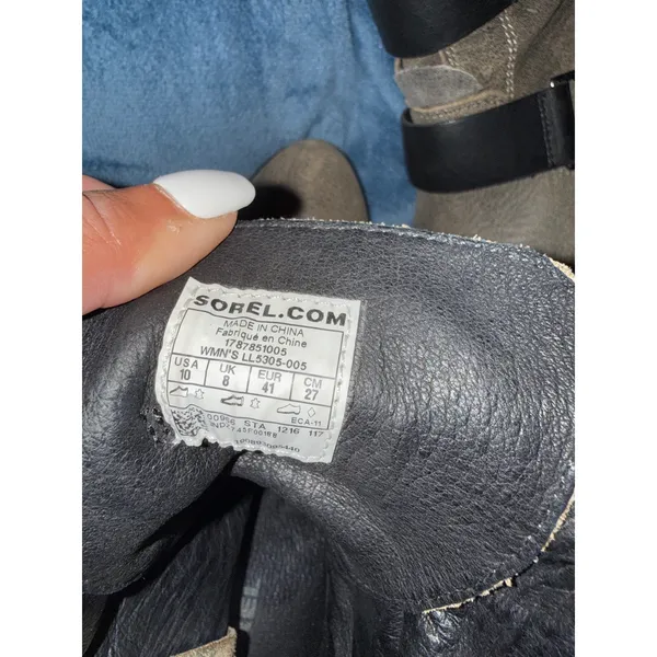 Sorel After Hours Wedge Boots Womens 10 Leather Buckle Grunge - Image 7