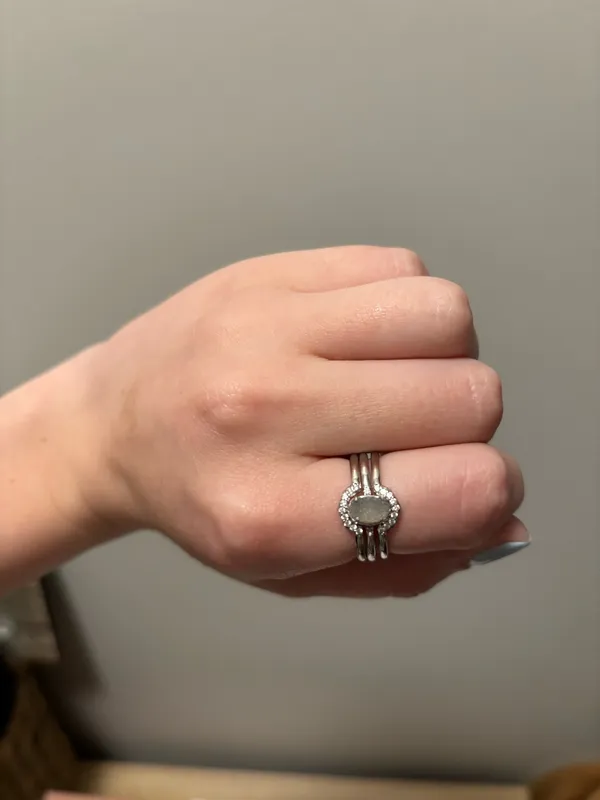 Kendra Scott Emilie Ring Stack Drusy Size 7 - Image 3