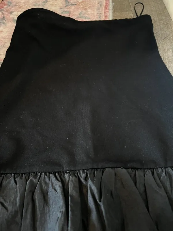 Edikted Black Bubble Skirt Ribbed Mini dress‎ size M - Image 9