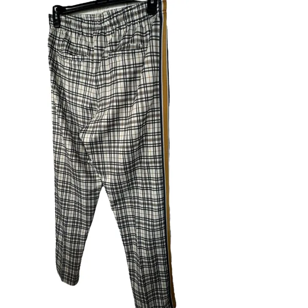 Urban Outfitters Medium Pants Plaid Pull-On Stretch Zip Pockets Hi-Rise Creased - Image 7