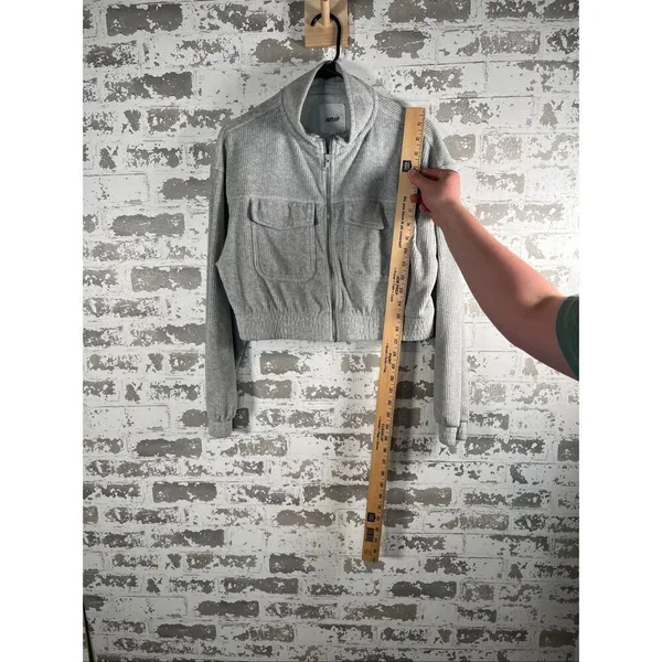 Aerie | women ribbed cropped full zip sweat shirt - Image 7