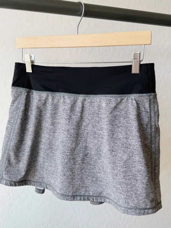 Lululemon Pace Rival Skirt Skort Grey Black - Image 7