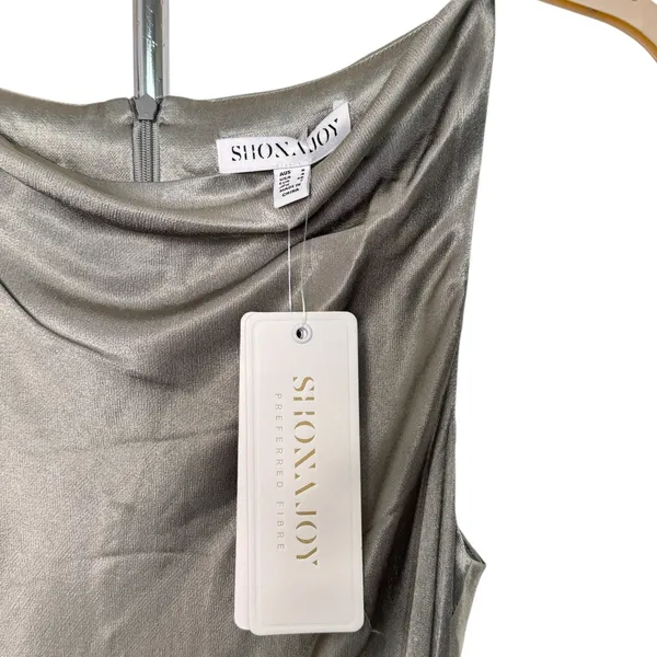 Shona Joy La Lune High Neck Cowl Maxi Dress‎ Sage - Image 4
