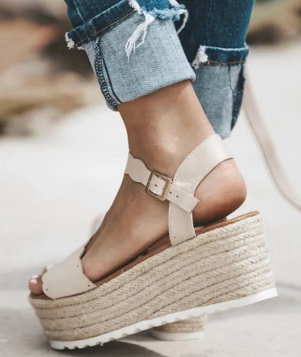 Nude Scalloped espadrille Tan Size 10 - Image 2