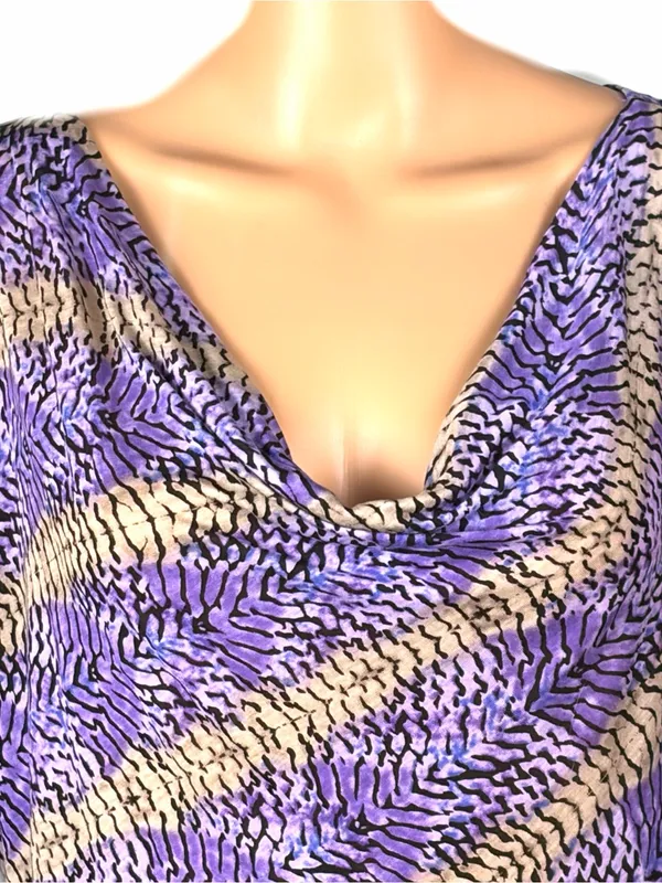 BCBGMAXAZRIA KESI Purple One-Shoulder Lightweight Dress NEW WITH TAGS Medium - Image 3