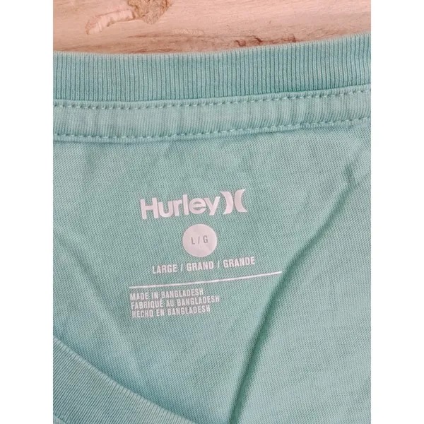 Women's Hurley Aloha Vibes Graphic T-Shirt - Size Large (L) Mint Green - Floral - Image 6