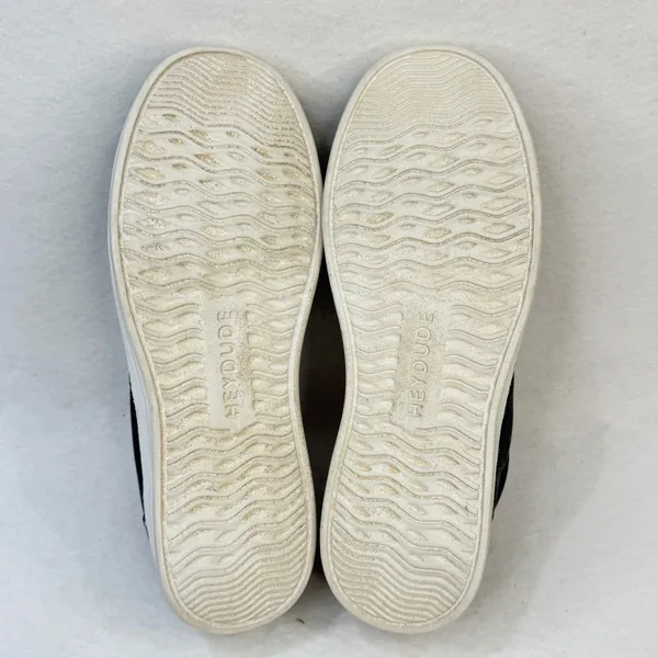 HeyDude Womens Karina Slip On Casual Canvas Sneakers Gray Black Snake Size 9 - Image 7