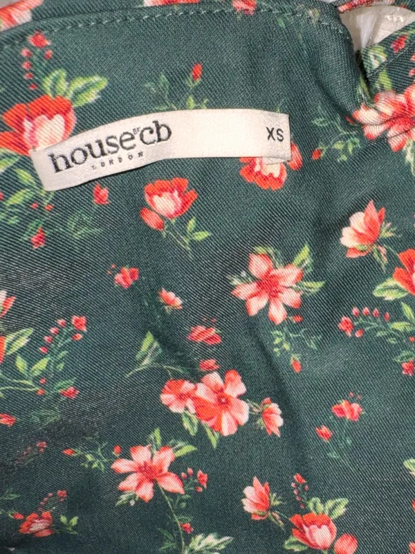 NEW House of CB MALIKA Green Floral Corset‎ long sleeve Mini Dress sz XS - Image 9
