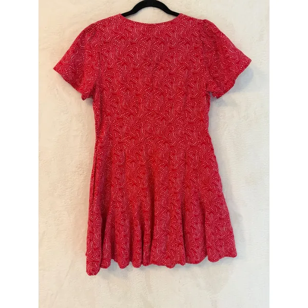 Universal Thread Red Paisley Star Mini Dress Womens Size‎ M NWT Linen Blend - Image 8