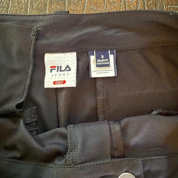 FILA Sport Womens Size 8 Logo Capri Golf Athletic Pants Zippered Pockets - Image 5
