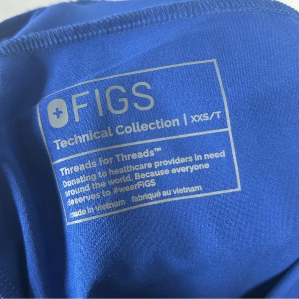 Figs Boston Slim Jogger Scrub Pants in Electric Blue Size XX-Small Tall NWT - Image 4