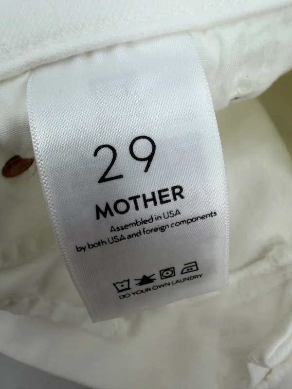 Mother Jeans Women’s 29 White Denim the Insider Crop Step Fray 1157-753 26” - Image 8