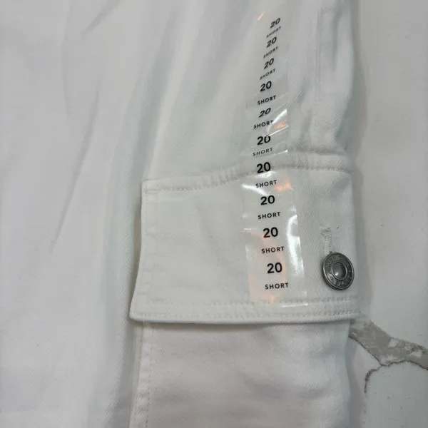 American Eagle Jeans Womens Size 20 Short Super High Rise Baggy Wide Leg White - Image 2