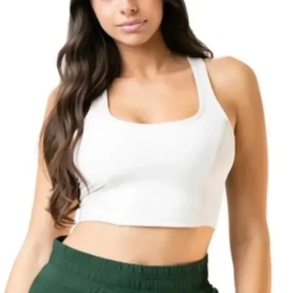 Balance | Vitality Roam Crop Athletic Tank Top in Ivory‎ White Size XSmall - Image 2