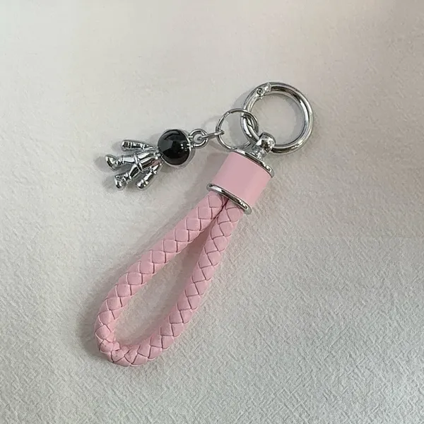 Astronaut Charm Car Keychain for Men Women Braided Rope Bag Charm Key Rings - Image 2