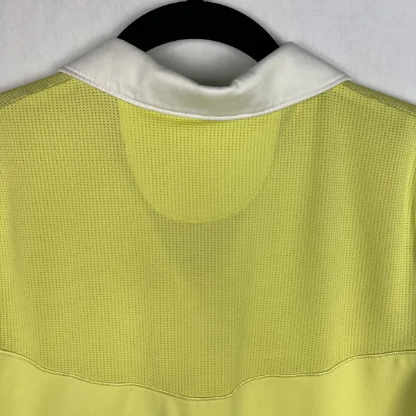 Annika Cutter & Buck Womens Medium Green Golf Polo Collar Half Button Down Shirt - Image 4