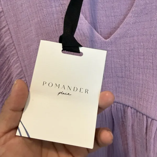 NWT Tuckernuck Pomander Place Lavender Gauze Millie Dress Pockets Size Large - Image 7