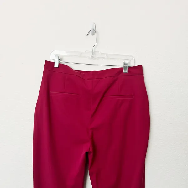[ZARA] Red High Rise Straight Leg Ankle Length Trouser Work Career Pants NWT 10 - Image 5
