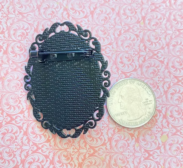 Handmade blue Angel brooch/badge/pin in gothic style✨ - Image 4
