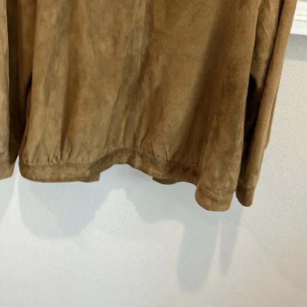 Vintage soft leather jacket w/ lining Tan Size L - Image 6