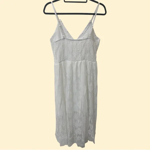 Boho Lace High-Low Maxi Dress with Tassel Accents Size Large NWT - Image 9