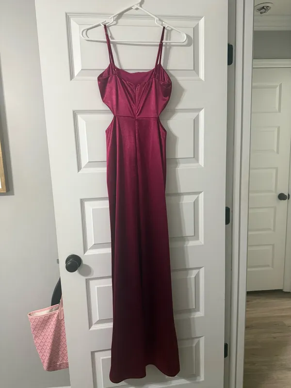 lulus cutout maxi dress magenta - Image 2