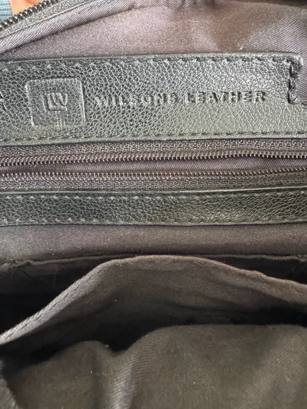 Vintage Y2K Wilson’s Leather Black Leather Purse with Oversized Silver Buckle - Image 11
