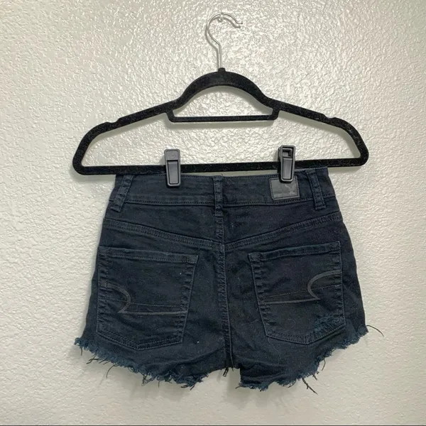 American Eagle Black Distressed Shorts - Image 2