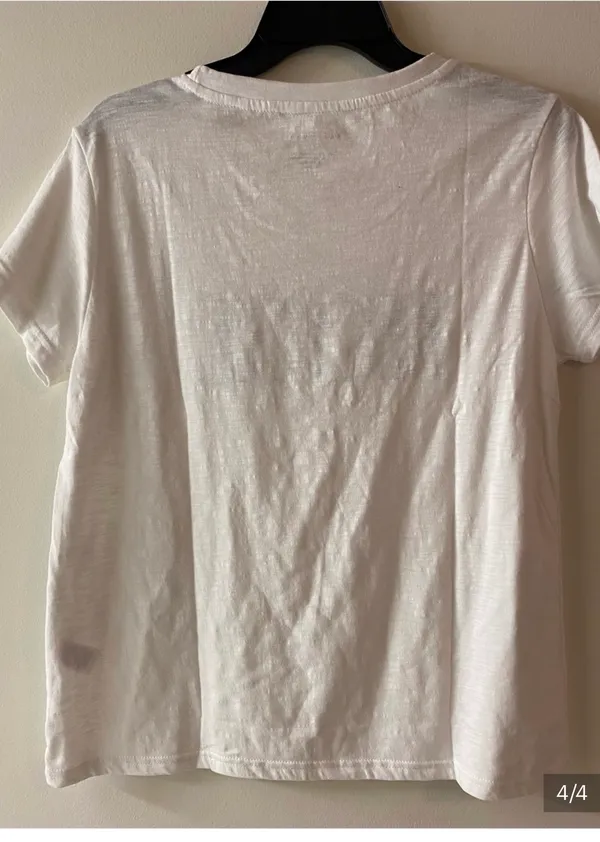Rae Dunn Women’s White Tee w/Black “Recycle” Graphic L - Image 4