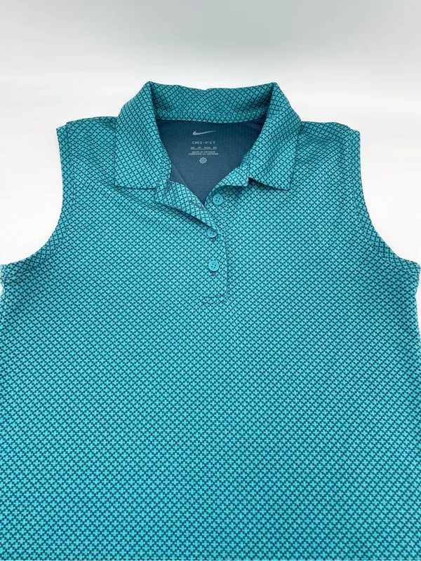 Nike Women's Dri-Fit Victory Sleeveless Golf Polo Tank Size XS Bright Spruce - Image 3