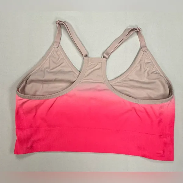 PINK Victoria's Secret Ombre Beige to Hot Pink Seamless Racerback Sports Bra - Image 2